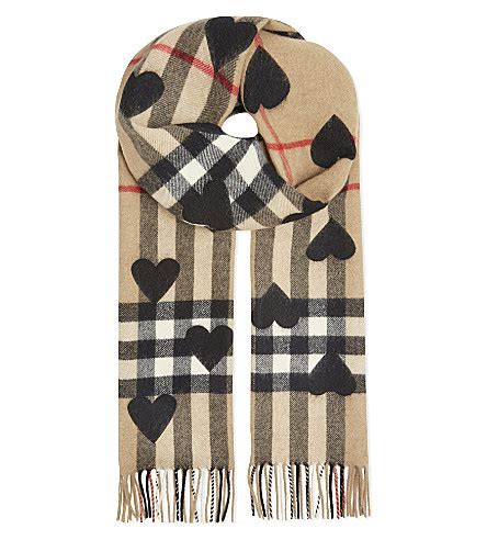 burberry heart scarf cashmere|burberry scarf 50 cashmere wool.